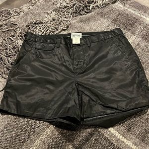 Shiny Black Converse Shorts